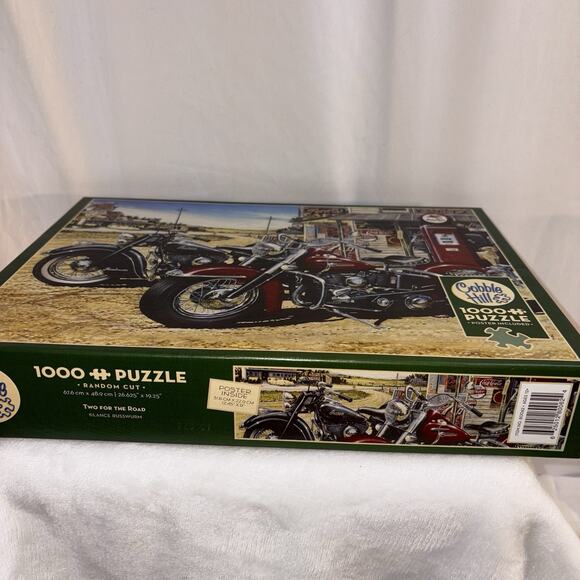 Two for the Road 1000 Piece Jigsaw Puzzle by Cobble Hill Motorcycles Sealed NEW - Picture 4 of 5